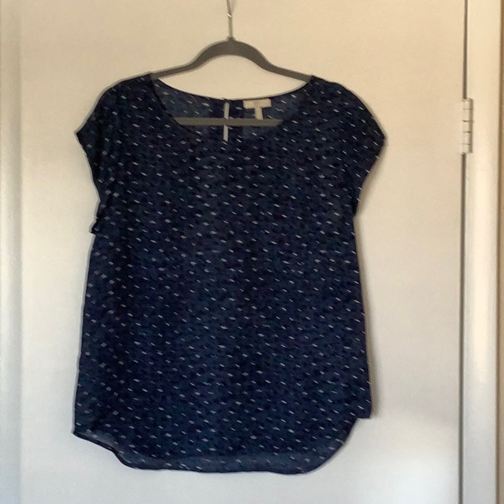 Joie 100% Silk Short Sleeve Blouse